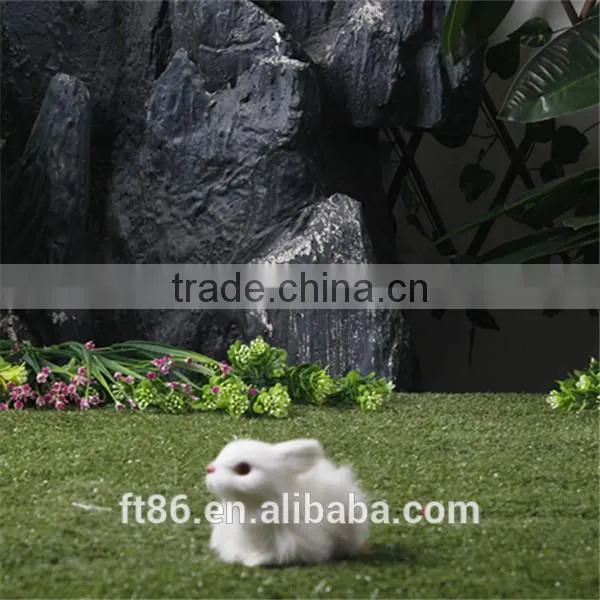 Plush Toy Animal Small White Animal Figures Artificial Animal Bunny photo-2