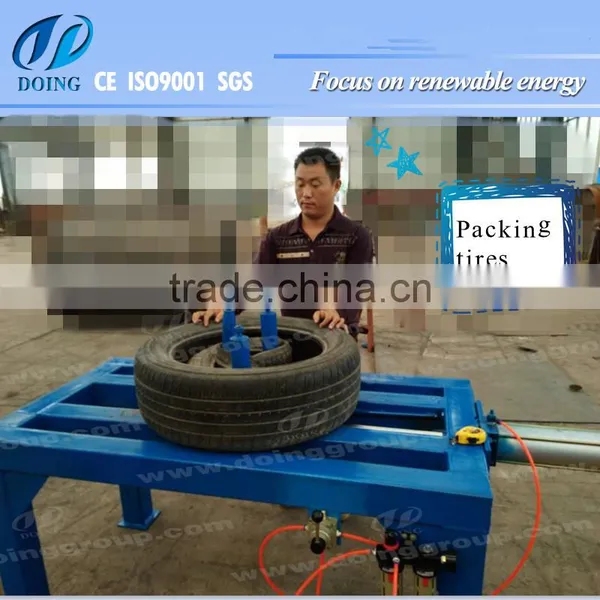 No Need Power! Doubling and Unpacking Machine/tire Cutting Machine Packed Waste Tyres for Storage Space Saving photo-2