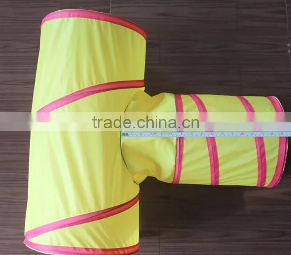 2016hot Sellling Arrive T Style Cat Tunnel Pet Toy Wholesale Candy Color Polytser Cat Tunnel photo-3