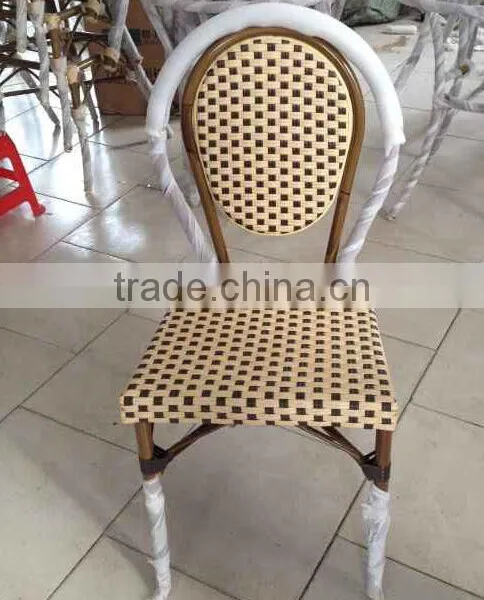 Wedding Party Chair Outdoor Stackable Wicker Bamboo Look Chair photo-2