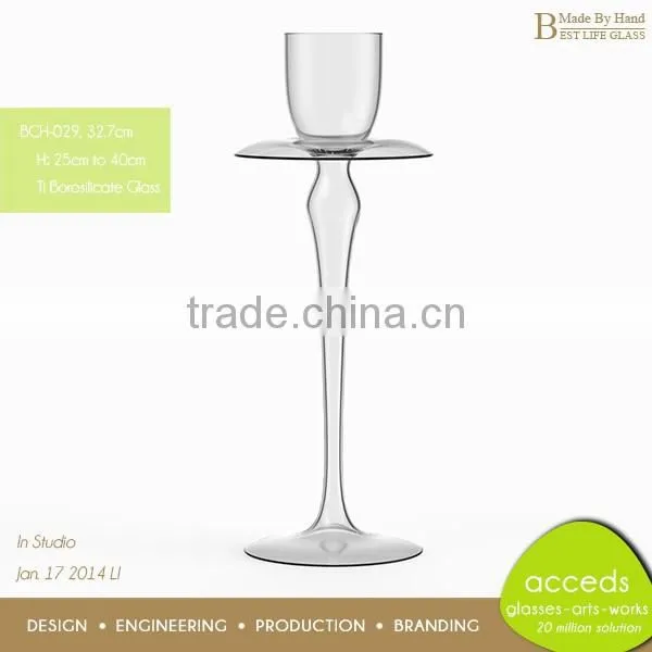 High End Glass Candle Holders For Weddings photo-3