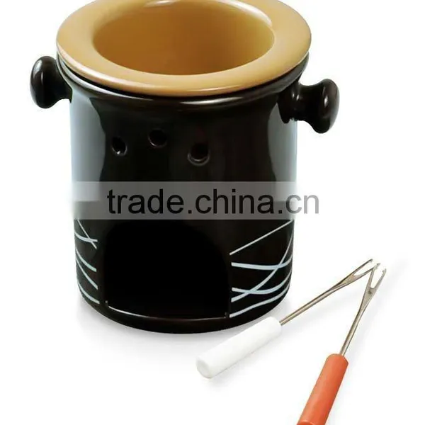 Chocolate Fondue Set, Ceramic Fondue Set