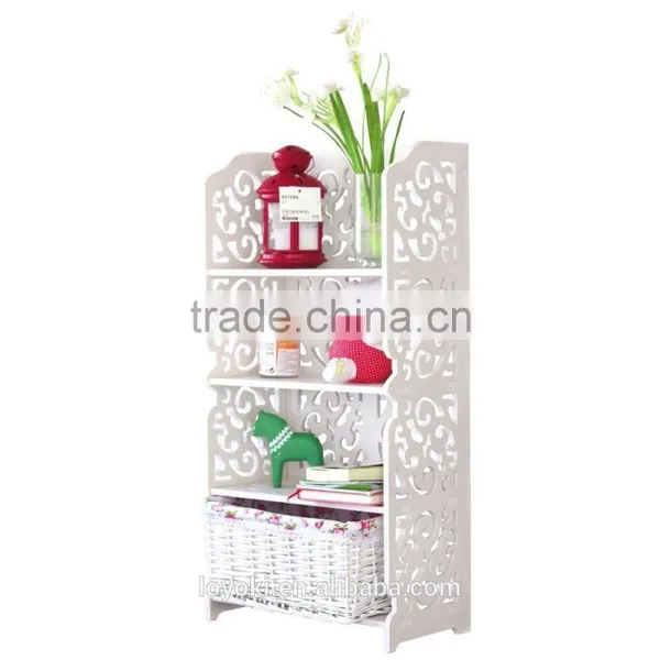 Wood Plastic Plate 4 Tier Modern Storage Organization Rack and Display Rack photo-4