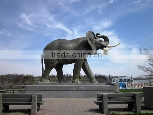 Large Outdoor Copper Sculptures Metal Craft Life Size Elephant Statues photo-2