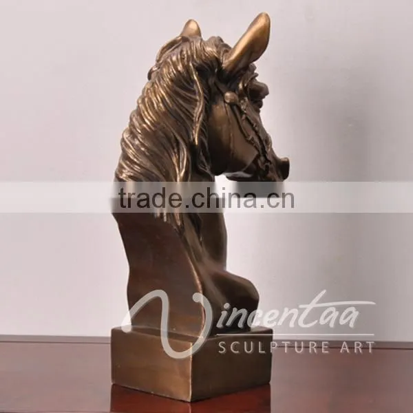 Art Deco Riproduzioni Life Size Resin Craft Fiberglass Head Horse photo-5