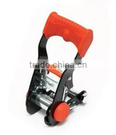 1" RATCHET BUCKLE IN ZINC & ELECTRIC BLACK PLATE / WITH STREAMLINE SHAP AND PLASTIC GRIP photo-6