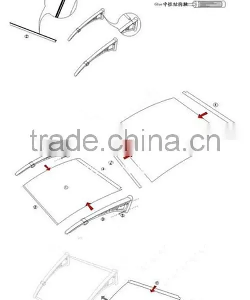 High Quality Solid Polycarbonate Awning Canopies photo-2