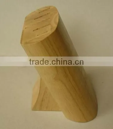 Regular 5- Slots Rubber Wood Knife Block, Stand, Holder photo-2