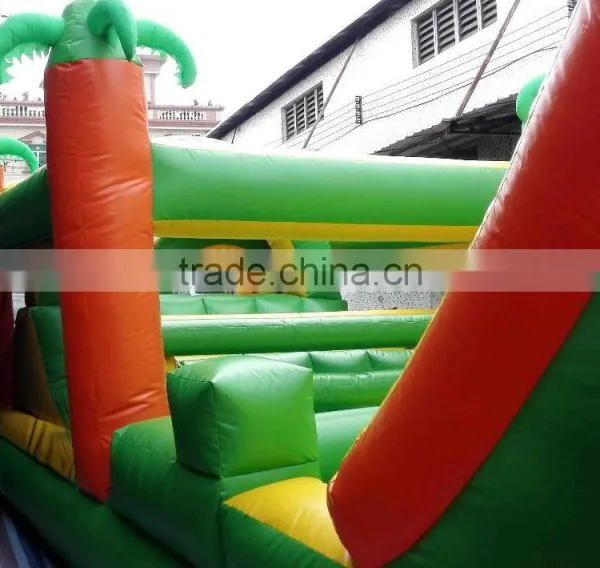 100 Foot Inflatable Obstacle Course Bounce Houses Inflatable Fun Run for Rent photo-6