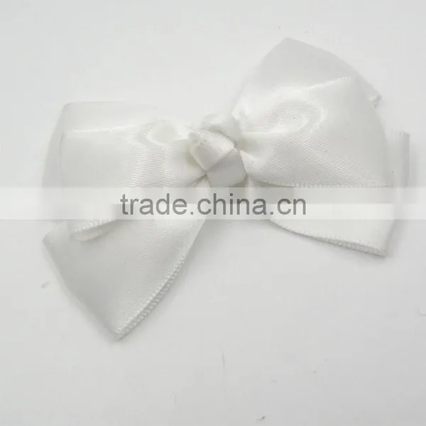 Hair Accessory New Arrival White Fabric Satin Cute Bow Tie photo-2