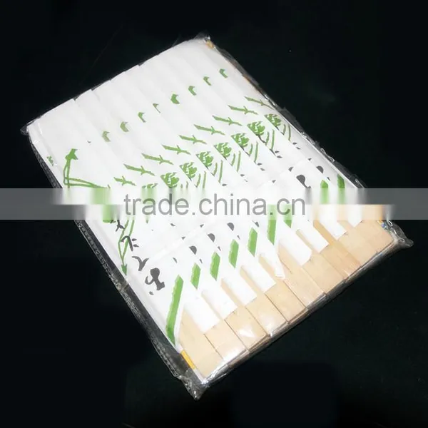 Twin Bamboo Chopsticks With Half Paper Sleeve