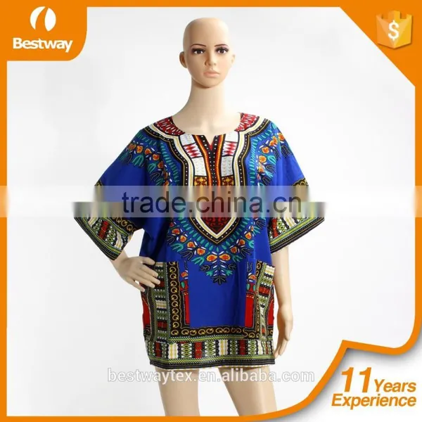 Wholesale African Tradition Summer Wearing Unisex African Shirts Dashiki photo-4