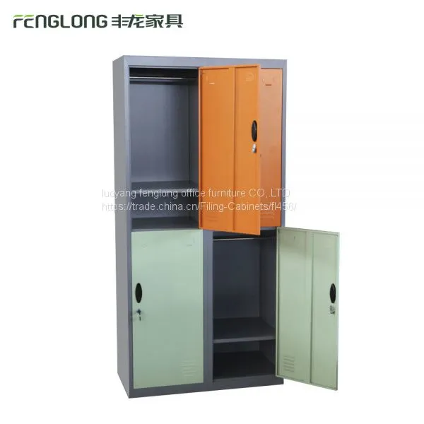Luoyang Fenglong Cheap Changing Room 4 Door Stainless Steel Storage Lockers Metal School Locker for Student/gym/kids photo-4