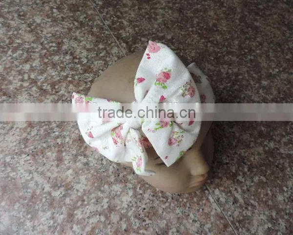 Latest Kids Girl Lace Flower Headband Baby Girl Top Knot Turban Hedband Children Pink Flower Hairband photo-5