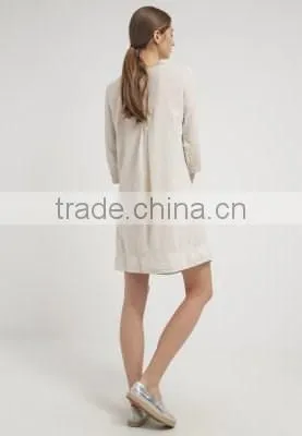 Basic Hand Lace Casual Cotton Dress Design for Pregnant Woman photo-4