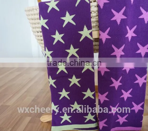 Super Soft 100% Cotton/bamboo/chenille /acrylic/polyester Knitted / Jacquard Throw Blanket