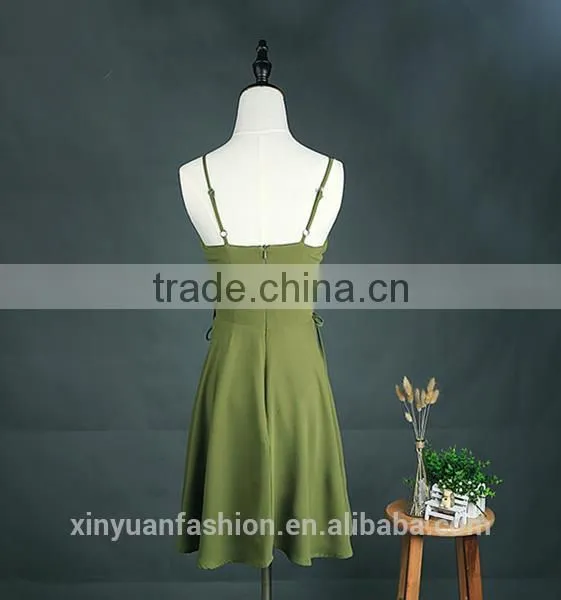 Latest Fashion Women Dress Girls Dress Names With Pictures Green Chiffon Dress photo-3