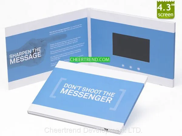 High Quality 4.3″ Lcd Video Post Card,video Flyer,video Brochure,video Mailer,video Greeting Card photo-5