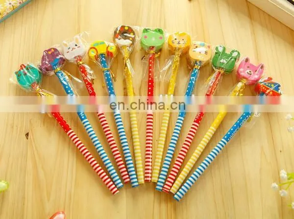 Cute Cartoon Series Wooden Pencil With Eraser Stationery Set Kid Gift Set Wholesale photo-6