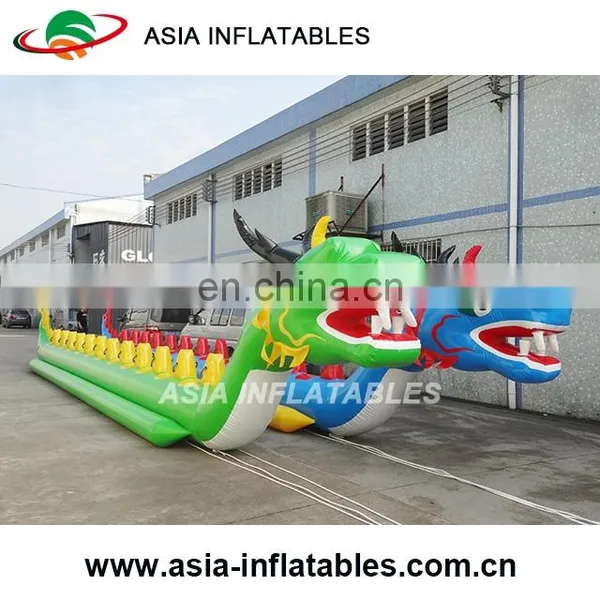 Super Long 0.9mm PVC Inflatable Dragon Boat Inflatable Banana Boat for 10 People photo-3