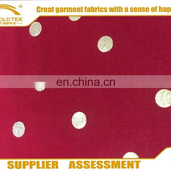 Hot Design 95% Polyester 5% Spandex Printing Fabric FDY With Foil photo-2