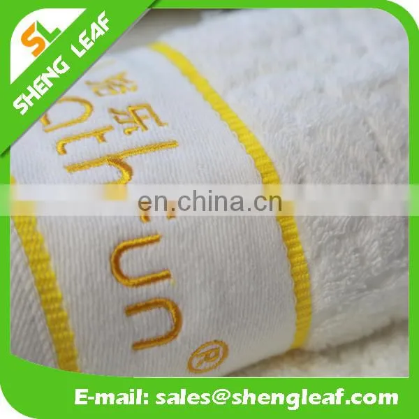 Hotel 100% Cotton White Bath Towel With Embroidered Logo photo-2