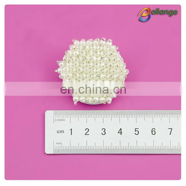 White Color Wholesale Handmade Accessories Beaded Decorative Button Front Skirt photo-2