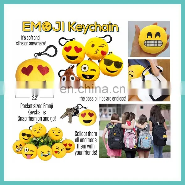 27 Styles of Creative Plush Emoji Keychain Poo Keychain Devil Keychain photo-2