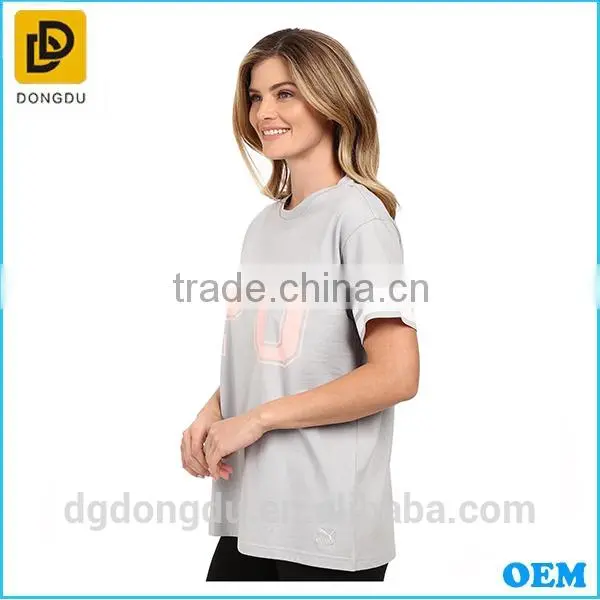 Latest 2016 Custom Cheap Hight Qualtiy Print T-Shirt for Lady photo-2