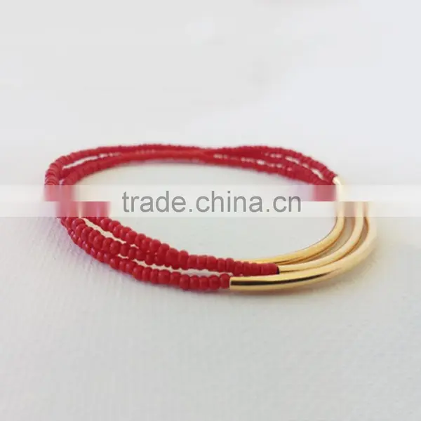 Black Seed Bead Wrap Bracelet for Girl photo-4