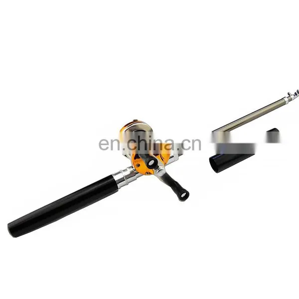 Factory Wholesale Lightweight Telescopic Mini Pen Ice Fishing Rod Reel Combo Set, Small Pocket Pen Rod Fishing Set photo-3