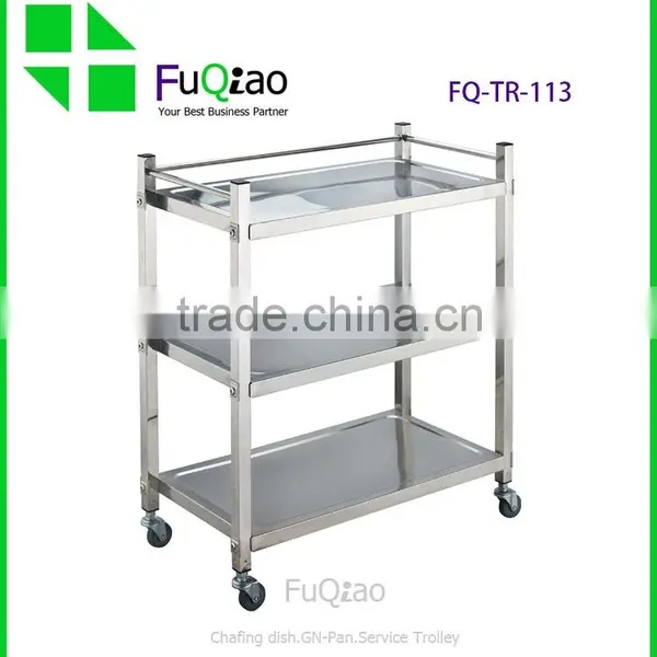 Hot Sale Stainless Steel Hotel Room Service Cart Service Trolley photo-4
