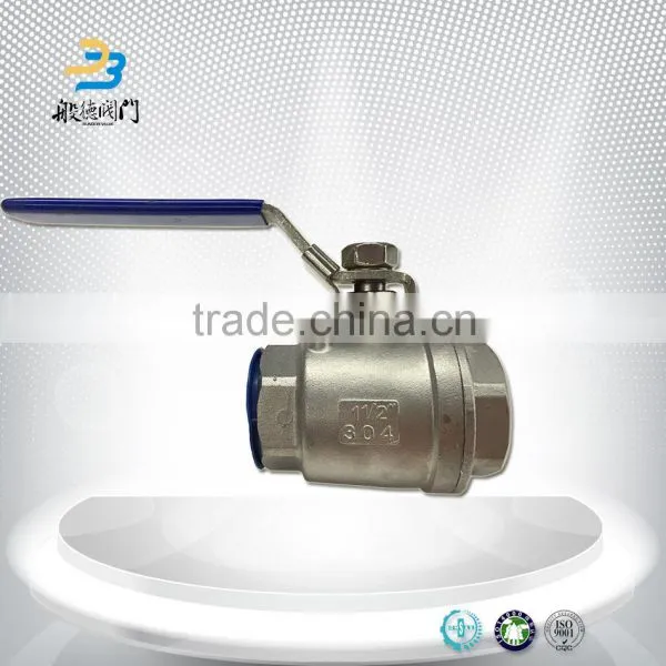 China Supplier 2 PCS 2Inch Two Ways Stainless Steel Female Thread Ball Valve photo-2