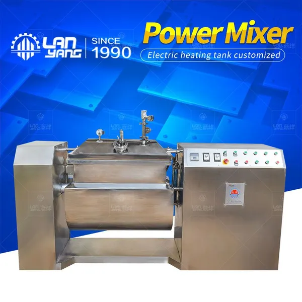 Electric Heating Powder Mixer, Powder Dryer, Stainless Steel Horizontal Mixer, Electric Paddle Mixing Equipment photo-3