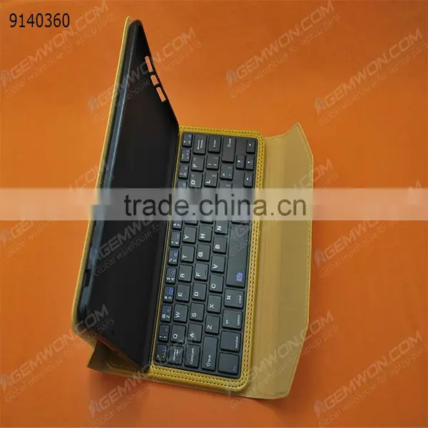 Bluetooth Keyboard for IPad Mini,golden Plastic Keyboard+ High Quality PU Removable Plastic Keyboard With Synthetic Leather photo-3