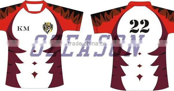 Adult Size Tackle Twill Striped Rugby Jersey Embroidered Logo for University Student photo-6
