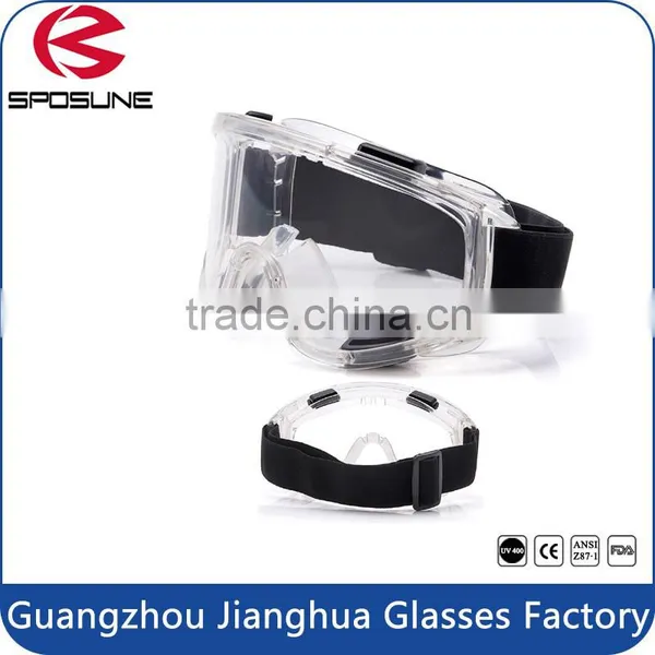 2016 Guangzhou Anti-scratches Safety Eyewear Factory Wholesale Transparent Eye Glasses for Gas Cutting Dustproof Goggles photo-2