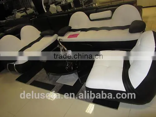 Sectional Sofa Design,modern Furniture Sofa, White With Orange Color photo-2