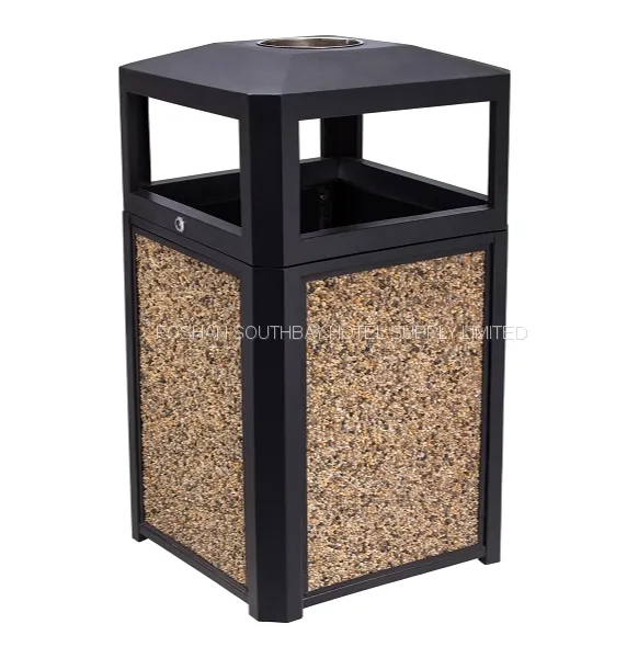 Outdoor/Indoor Aggregate Panel Trash Can