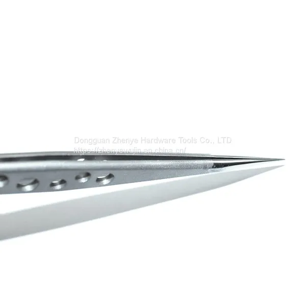 High Precision 9-hole Tweezers Sandblasting and Sanding Straight Head Heat Dissipation Niezi Grafting Eyelashes Beauty Nail Bird's Nest Hair Pick photo-4