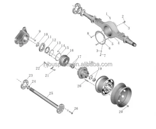 Hight Quality Bus Body Parts Bus Spare Parts 224001766 Rear Brake Drum photo-5