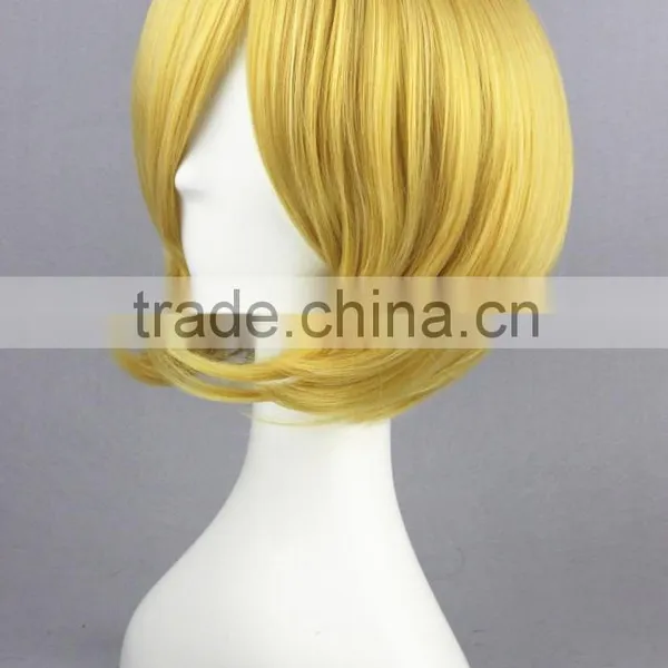High Quality 35cm Short Straight Black Butler Cosplay Hair Wigs Belphegor Blonde Wigs Synthetic Anime Cosplay Wig Party Wig photo-4