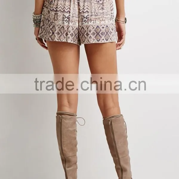 2015 China Manufacturer Customized Latest Design Casual Women Print Shorts photo-4