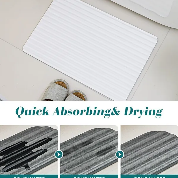 Wave Diatomite Stone Bath Mat Manufacturer - Sheenyoo photo-3