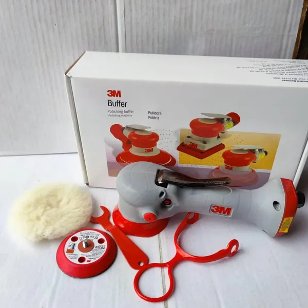 3m 28333 3-inch Backed Flock Sander, Eccentric Sander, Pneumatic Polisher photo-3