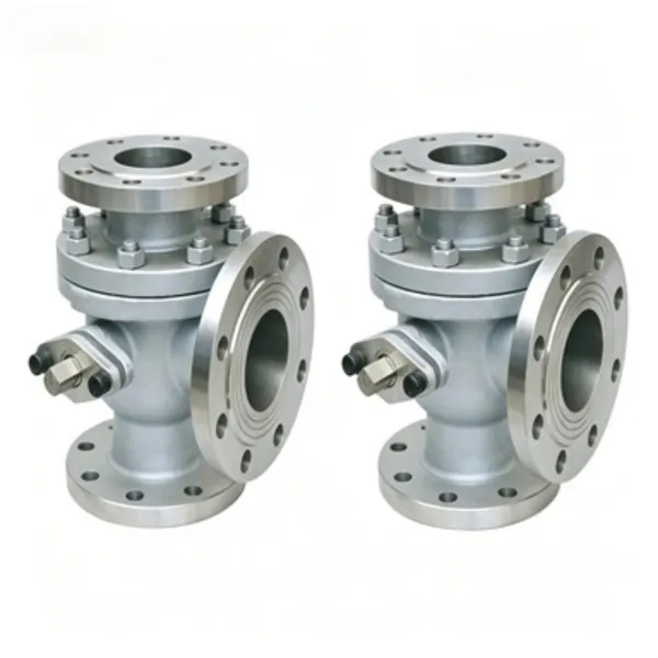 Stainless Steel 316 Marine DIN Flanged 3-Way Ball Valve With PTFE Seals photo-4
