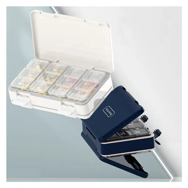 AM / PM / Eve Weekly Pill Box Large 24 Compartments 7 Days Pill Box Hot Sale Travel Pill Organizer