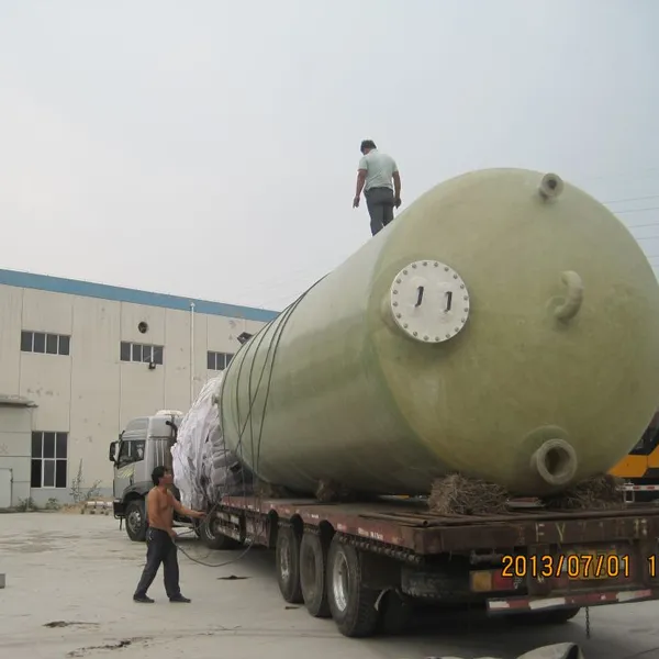 FRP NaOCl Storage Tank 0.5m³ 12mm Shell Thickness Mill Test Report Included photo-3