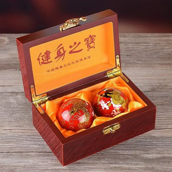 2 Pack Yin Yang Baoding Balls Tai Chi Balance and Hand Therapy Adult Stress photo-4