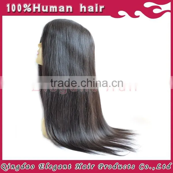 New Products 6A High Quality Silky Straight Hair Black Women Brazilian Hair Full Lace Wig photo-3